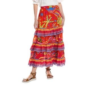 Farm rio magic forest midi skirt
